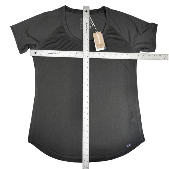 Patagonia Capilene Cool Trail Tee Womens Sz M Ink Black Athletic Performance $39 - Picture 9 of 9